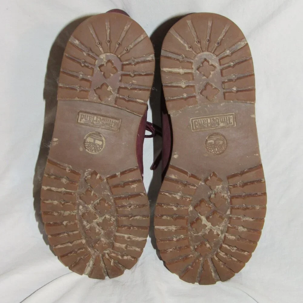 Timberland Primaloft 200 Gram Berry Burgundy Boots Girls sz 5